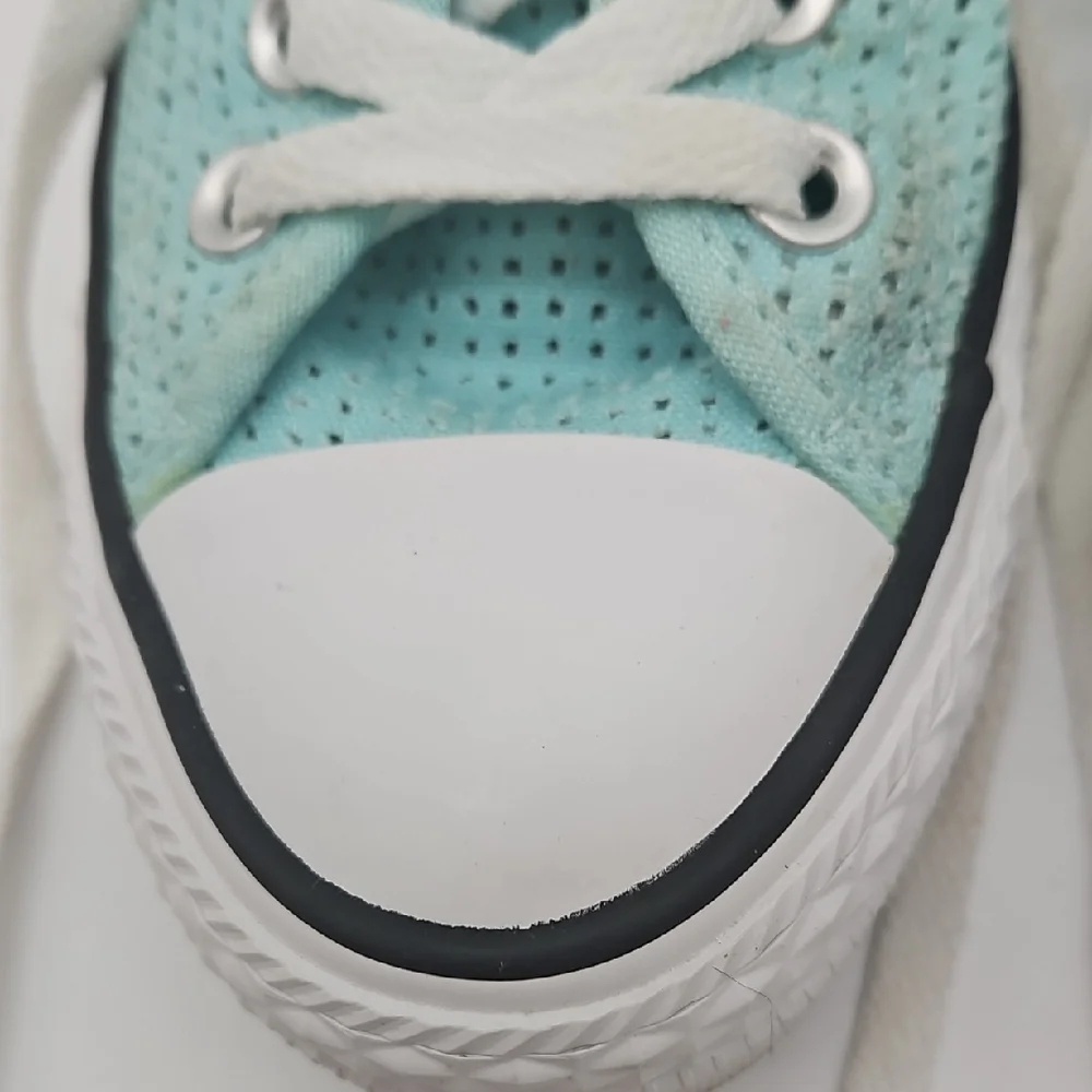 Converse All-Star Perforated Aqua Low-Top Sneakers Size 7 - Picture 3 of 14